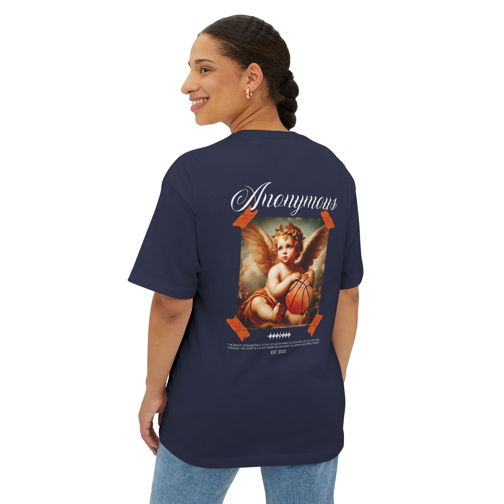 Heaven’s Hooper: Oversized Angel Basketball Tee